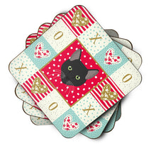 Load image into Gallery viewer, Pantherette Cat Love Coasters - Set of 4 Lightweight Foam, Absorbent Drink Coasters  CK5145FC