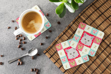 Load image into Gallery viewer, Persian Traditional Cat Love Coasters - Set of 4 Lightweight Foam, Absorbent Drink Coasters  CK5147FC