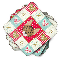 Load image into Gallery viewer, Savannah Cat Love Coasters - Set of 4 Lightweight Foam, Absorbent Drink Coasters  CK5157FC