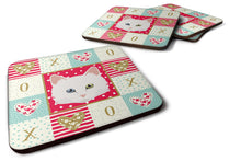 Load image into Gallery viewer, Turkish Angora Cat Love Coasters - Set of 4 Lightweight Foam, Absorbent Drink Coasters  CK5175FC