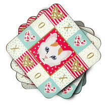 Load image into Gallery viewer, Turkish Van Cat Love Coasters - Set of 4 Lightweight Foam, Absorbent Drink Coasters  CK5176FC