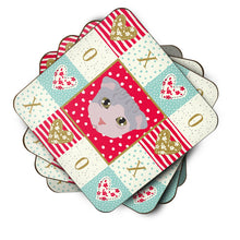 Load image into Gallery viewer, Ukrainian Levkoy Cat Love Coasters - Set of 4 Lightweight Foam, Absorbent Drink Coasters  CK5177FC