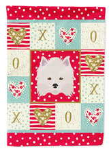 Load image into Gallery viewer, American Eskimo Flag Canvas House Size CK5181CHF