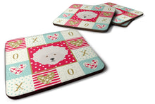 Load image into Gallery viewer, Bichon Fris? Love Coasters - Set of 4 Lightweight Foam, Absorbent Drink Coasters  CK5185FC