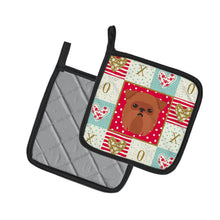 Load image into Gallery viewer, Brussels Griffon Love Pot Holders - Set of 2 - Heat-Resistant Kitchen Essentials CK5188PTHD