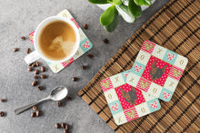 Load image into Gallery viewer, Harlequin Pinscher #2 Love Coasters - Set of 4 Lightweight Foam, Absorbent Drink Coasters  CK5204FC