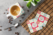 Load image into Gallery viewer, Japanese Spitz Love Coasters - Set of 4 Lightweight Foam, Absorbent Drink Coasters  CK5210FC