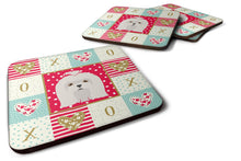 Load image into Gallery viewer, Maltese Love Coasters - Set of 4 Lightweight Foam, Absorbent Drink Coasters  CK5217FC