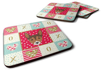 Load image into Gallery viewer, Tenterfield Terrier Love Coasters - Set of 4 Lightweight Foam, Absorbent Drink Coasters  CK5239FC