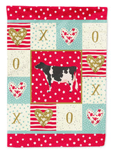 Load image into Gallery viewer, Holstein Cow Love Flag Canvas House Size CK5249CHF