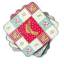 Load image into Gallery viewer, Frisian Friesian Chicken Love Coasters - Set of 4 Lightweight Foam, Absorbent Drink Coasters  CK5259FC