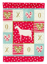 Load image into Gallery viewer, Saanen Goat Love Flag Canvas House Size CK5316CHF