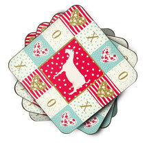 Load image into Gallery viewer, Saanen Goat Love Coasters - Set of 4 Lightweight Foam, Absorbent Drink Coasters  CK5316FC