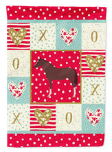 Load image into Gallery viewer, English Thoroughbred Horse Love Flag Canvas House Size CK5340CHF