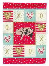 Load image into Gallery viewer, Mini Miniature Pig Love Flag Canvas House Size CK5362CHF