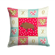 Load image into Gallery viewer, Wild Boar Pig Love Throw Pillow - 14x14 Decorative Pillow – Art for Your Home &amp; Patio CK5363PW1414