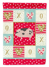 Load image into Gallery viewer, Gloucester Old Spot Pig Love Flag Canvas House Size CK5367CHF
