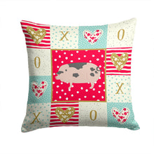 Load image into Gallery viewer, Gloucester Old Spot Pig Love Throw Pillow - 14x14 Decorative Pillow – Art for Your Home &amp; Patio CK5367PW1414