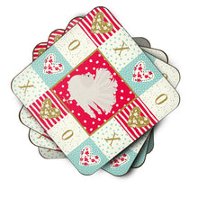 Load image into Gallery viewer, Silver Fantail Pigeon Love Coasters - Set of 4 Lightweight Foam, Absorbent Drink Coasters  CK5377FC