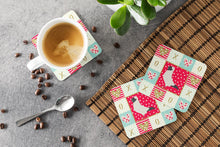 Load image into Gallery viewer, Nun Pigeon Love Coasters - Set of 4 Lightweight Foam, Absorbent Drink Coasters  CK5379FC