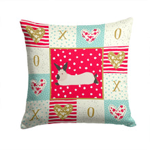 Load image into Gallery viewer, California White Rabbit Love Throw Pillow - 14x14 Decorative Pillow – Art for Your Home &amp; Patio CK5394PW1414