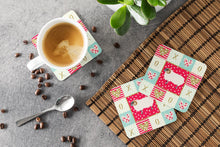 Load image into Gallery viewer, Scottish Blackface Sheep Love Coasters - Set of 4 Lightweight Foam, Absorbent Drink Coasters  CK5400FC