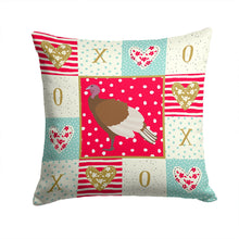Load image into Gallery viewer, Bourbon Red Turkey Hen Love Throw Pillow - 14x14 Decorative Pillow – Art for Your Home &amp; Patio CK5409PW1414