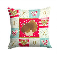 Load image into Gallery viewer, French Turkey Dindon Love Throw Pillow - 14x14 Decorative Pillow – Art for Your Home &amp; Patio CK5417PW1414