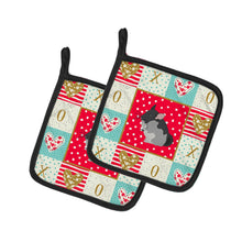 Load image into Gallery viewer, Black Velvet Chinchilla Love Pot Holders - Set of 2 - Heat-Resistant Kitchen Essentials CK5420PTHD