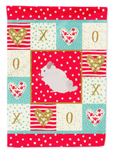 Load image into Gallery viewer, Pink and White Chinchilla Love Garden Flag – Decorative Outdoor Yard Flag CK5424GF