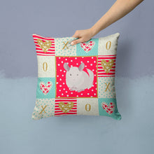Load image into Gallery viewer, White Dominant Chinchilla Love Throw Pillow - 14x14 Decorative Pillow – Art for Your Home &amp; Patio CK5425PW1414