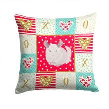 Load image into Gallery viewer, White Dominant Chinchilla Love Throw Pillow - 14x14 Decorative Pillow – Art for Your Home &amp; Patio CK5425PW1414