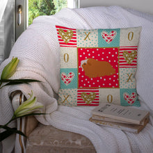 Load image into Gallery viewer, Peruvian Guinea Pig Love Throw Pillow - 14x14 Decorative Pillow – Art for Your Home &amp; Patio CK5431PW1414