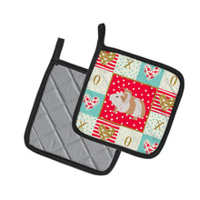 Load image into Gallery viewer, Silkie Guinea Pig Love Pot Holders - Set of 2 - Heat-Resistant Kitchen Essentials CK5434PTHD
