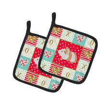 Load image into Gallery viewer, Silkie Guinea Pig Love Pot Holders - Set of 2 - Heat-Resistant Kitchen Essentials CK5434PTHD