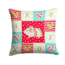 Load image into Gallery viewer, Silkie Guinea Pig Love Throw Pillow - 14x14 Decorative Pillow – Art for Your Home &amp; Patio CK5434PW1414