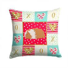 Load image into Gallery viewer, Texel Guinea Pig Love Throw Pillow - 14x14 Decorative Pillow – Art for Your Home &amp; Patio CK5437PW1414