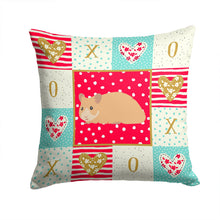 Load image into Gallery viewer, Syrian Golden Hamster Love Throw Pillow - 14x14 Decorative Pillow – Art for Your Home &amp; Patio CK5443PW1414
