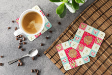 Load image into Gallery viewer, Teddy Bear Hamster Love Coasters - Set of 4 Lightweight Foam, Absorbent Drink Coasters  CK5444FC