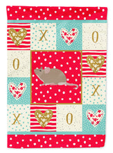 Load image into Gallery viewer, Grey Domestic Mouse Love Flag Canvas House Size CK5450CHF