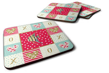 Load image into Gallery viewer, Angelfish Love Coasters - Set of 4 Lightweight Foam, Absorbent Drink Coasters  CK5465FC