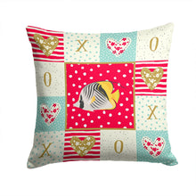 Load image into Gallery viewer, Butterfly Fish Love Throw Pillow - 14x14 Decorative Pillow – Art for Your Home &amp; Patio CK5466PW1414
