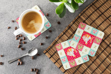 Load image into Gallery viewer, Lionhead Goldfish Love Coasters - Set of 4 Lightweight Foam, Absorbent Drink Coasters  CK5474FC