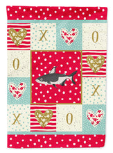 Load image into Gallery viewer, Iridescent Shark Love Flag Canvas House Size CK5482CHF