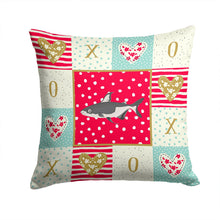 Load image into Gallery viewer, Iridescent Shark Love Throw Pillow - 14x14 Decorative Pillow – Art for Your Home &amp; Patio CK5482PW1414