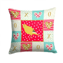 Load image into Gallery viewer, Border Canary Love Throw Pillow - 14x14 Decorative Pillow – Art for Your Home &amp; Patio CK5501PW1414