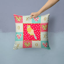 Load image into Gallery viewer, French Curly Canary Love Throw Pillow - 14x14 Decorative Pillow – Art for Your Home &amp; Patio CK5502PW1414