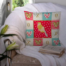 Load image into Gallery viewer, French Curly Canary Love Throw Pillow - 14x14 Decorative Pillow – Art for Your Home &amp; Patio CK5502PW1414