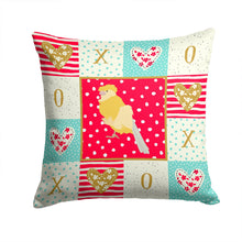 Load image into Gallery viewer, French Curly Canary Love Throw Pillow - 14x14 Decorative Pillow – Art for Your Home &amp; Patio CK5502PW1414