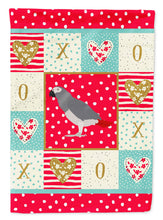 Load image into Gallery viewer, African Grey Parrot Love Flag Canvas House Size CK5518CHF